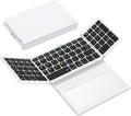 Foldable Bluetooth Keyboard, Portable Full Size Folding Keyboard by GEODMAER
