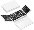 Foldable Bluetooth Keyboard, Portable Full Size Folding Keyboard by GEODMAER