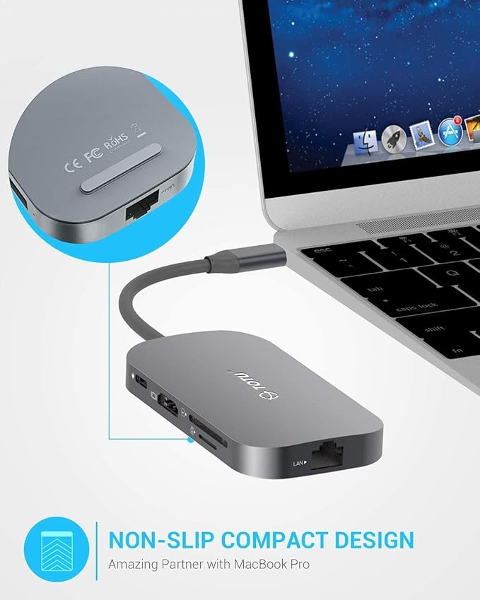 USB C Hub, 9-in-1 Type C Hub - Image 7