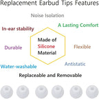 36 Pieces Small Earbud Tips Soft and Comfortable Ear Bud Replacement Pieces - Image 4