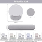 MOSISO Wrist Rest Support for Mouse Pad&Keyboard Set, Circle Curved Ergonomic - Image 7