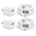 iPhone Charger, 2 Pack 10ft iPhone Charger Data Sync Transfer Lightning Cable by TrimDish