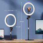 Desk Ring Light with Stand, 10.5'' Selfie Phone Light - Image 6