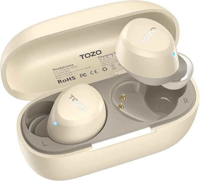TOZO A1 Wireless Earbuds Bluetooth 5.3 Light Weight in Ear IPX5 Waterproof by TOZO