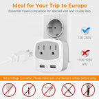 European Travel Plug Adapter Converter, TESSAN International Power Plug - Image 5