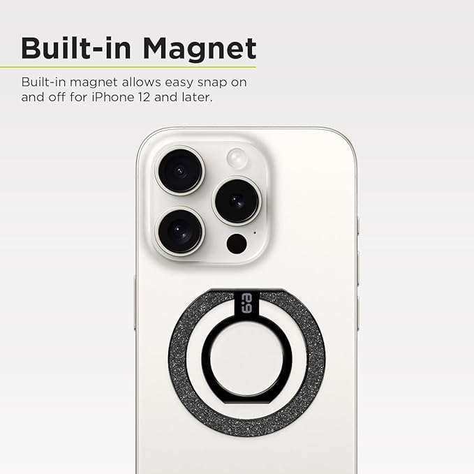 PureGear Magnetic Phone Grip Ring Stand, Magnetic Phone Ring Holder - Image 4