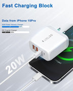 40W USB C Charger Block, 2 Pack 4-Ports Type C Fast Charging Cubes PD USBC Wall - Image 2