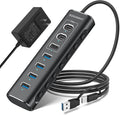 Powered USB Hub, Rosonway 7-Port USB 3.2/USB C Hub by Rosonway