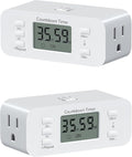 DEWENWILS 2 Pack Indoor Countdown Timer Outlet, Timers by DEWENWILS