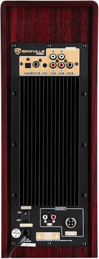 Rockville TM80C Powered Home Theater Tower Speaker System, Cherry Wood - Image 5
