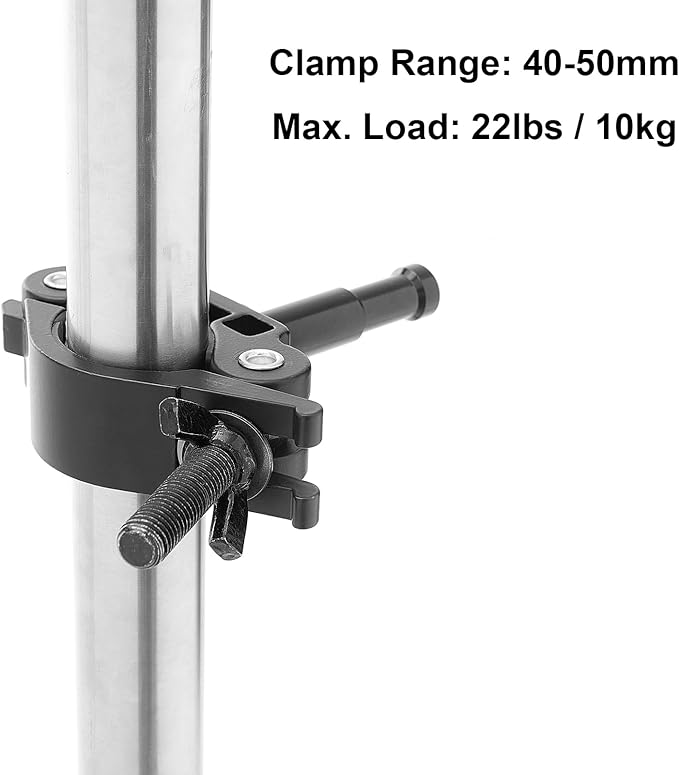 PHOCUS Half Coupler Clamp with 5/8" Baby Pin, Heavy Duty Truss Clamp on Round - Image 4