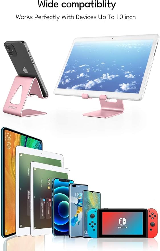 Desk Cell Phone Stand, Phone Holder, Desktop Phone Cradle Dock - Image 2