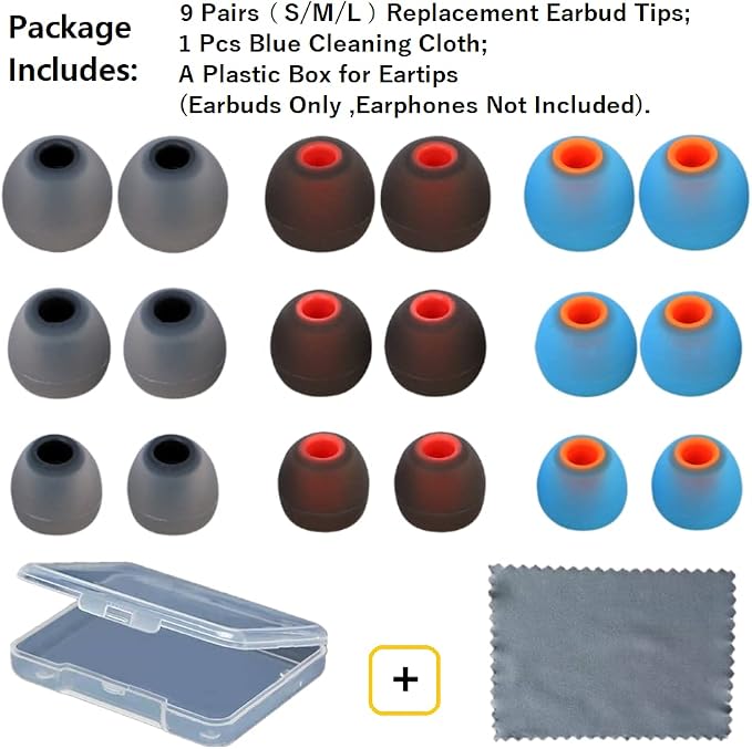 Earbuds Replacement Tips Silicone Earbud Tips Ear Bud Replacement Pieces Ear - Image 2