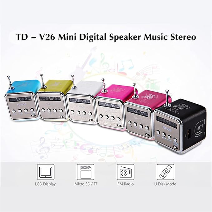 Mini Bluetooth Speaker, Etigood Wireless Music Player Portable FM Radio - Image 2