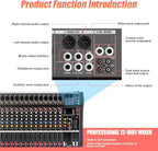GX16 Professional 16 Channel Bluetooth Audio Mixing Console - Image 6