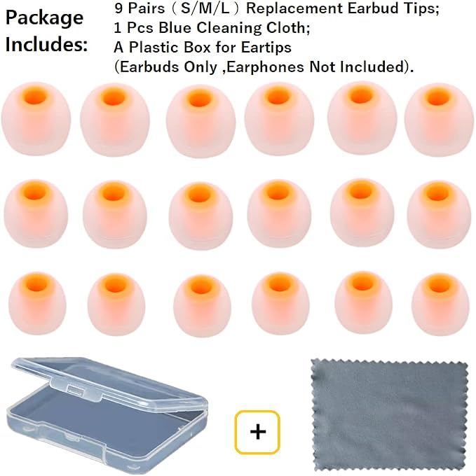 Earbuds Replacement Tips Silicone Earbud Tips Ear Gels Fit - Image 2