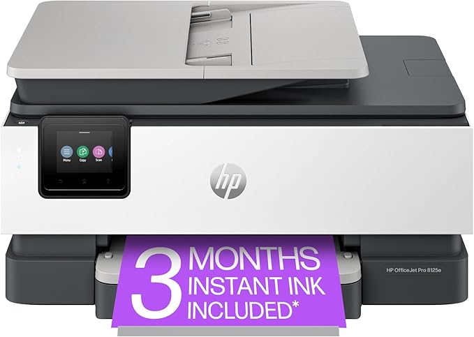 HP OfficeJet Pro 8125e Wireless All-in-One Color Inkjet Printer, Duplex Printing by HP