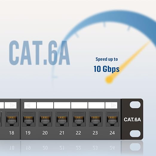 FGB 24 Port Cat6A Keystone Patch Panel, 1U - Image 2