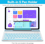 Keyboard Case for Samsung Galaxy Tab A9 Plus 5G 11 inch 2023, 7 Color Backlit - Image 2
