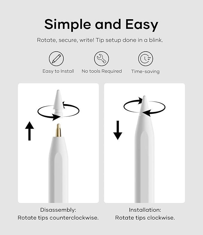 Replacement Pencil Tips for Apple Pencil Pro, Pen Tips for Apple Pencil 2nd - Image 3