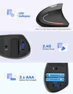 TECKNET 2.4G Ergonomic Mouse Vertical Wireless - Image 6