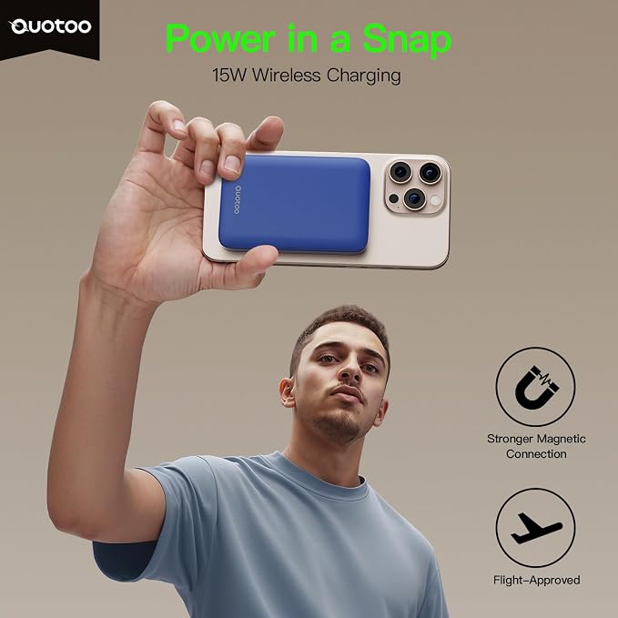 2025 Magnetic 15W Power Bank for iPhone, 5000mAh Magsafe Battery Pack - Image 2