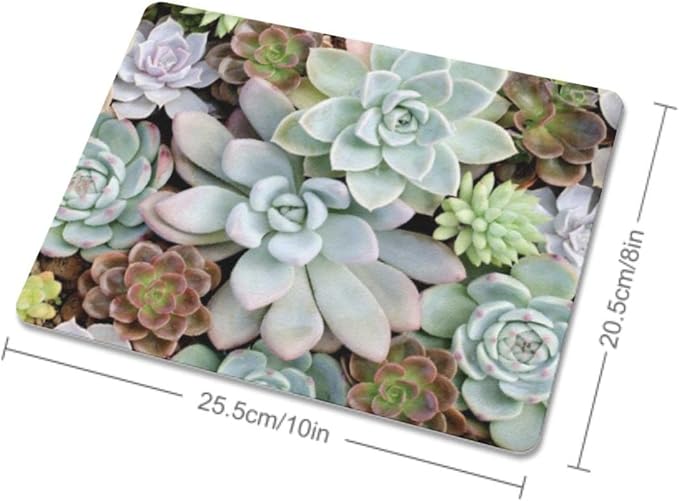 Cute Succulents Mouse Pad, Natural Plants Mousepad - Image 2