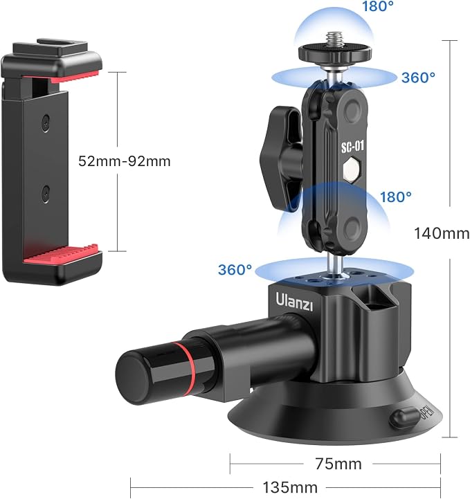 Suction Cup Mount for Action Cameras iPhone - Image 7