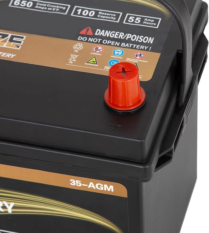 Weize Platinum AGM Battery BCI Group 35 Automotive Battery, 36 Months Warranty - Image 3