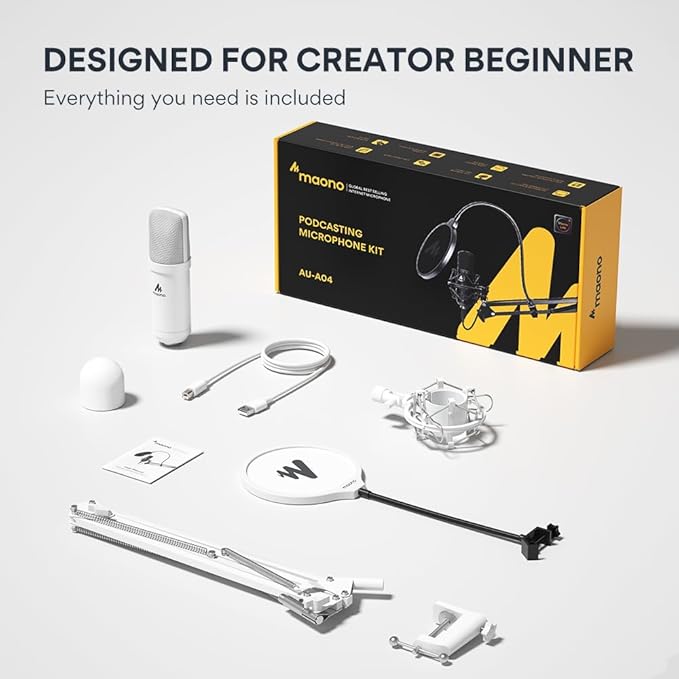 MAONO USB Microphone, 192kHz/24bit Plug & Play PC Computer Podcast Condenser - Image 9