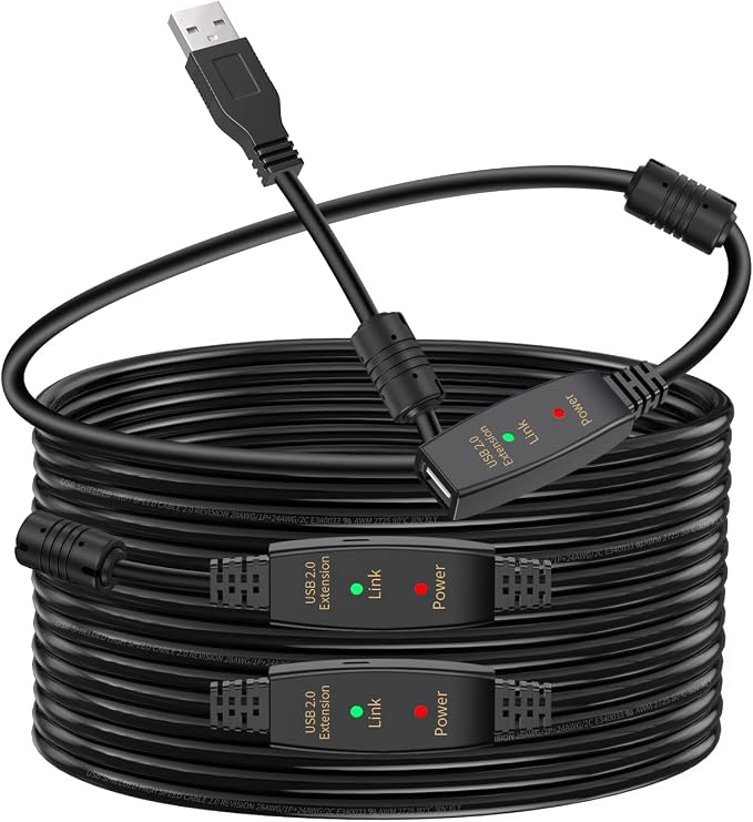 LDKCOK 100FT Active USB Extension Cable 2.0 Male to Female by LDKCOK