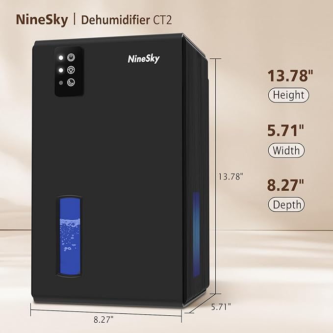 NineSky Dehumidifiers for Home, 95 OZ Water Tank, Dehumidifiers for Bathroom - Image 7