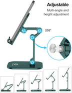 OCYCLONE Phone Stand, Adjustable Height and Angle Foldable Cell Phone Stand - Image 2
