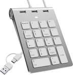 USB C Wired Number Pad, USB Numeric Keypad by BawanfaPlus