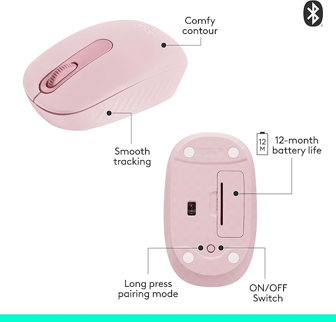 Logitech M196 Bluetooth Wireless Mouse, Compact and Portable Mouse - Image 7
