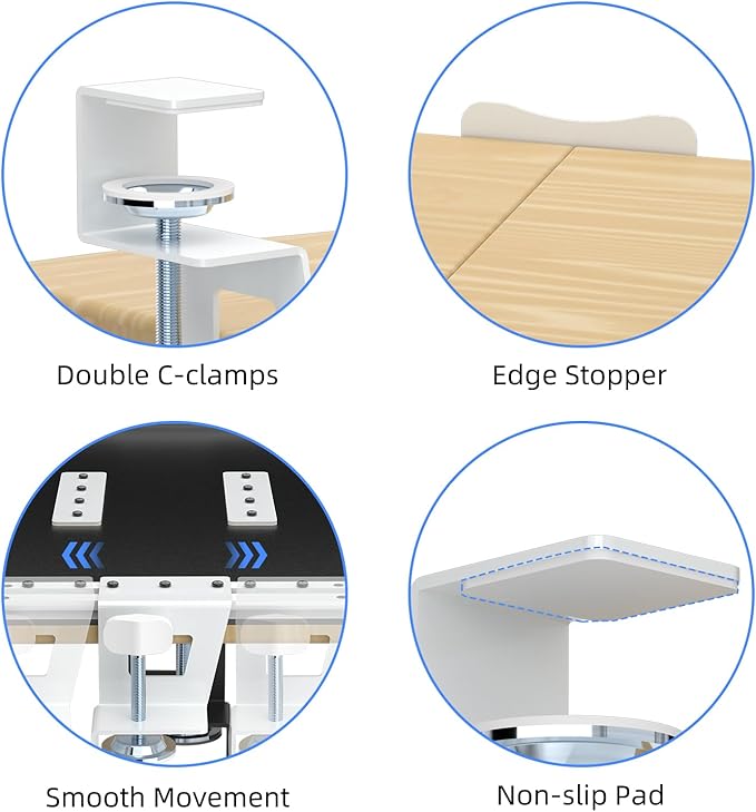 suptek Small Keyboard Tray Under Desk Pull Out - Image 8