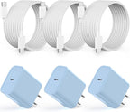 【Apple MFi Certified】20W USB C Fast Charger iPhone 16 15 Charge Block 3Pack 6 by Kruidvat