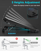 KeiBn Laptop Cooling Pad, Gaming Laptop Cooler 2 Fans - Image 3