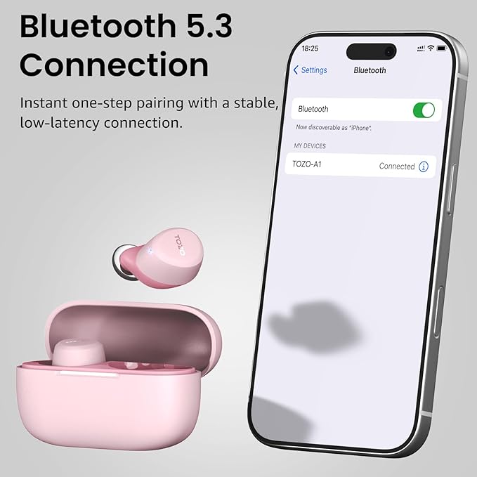 TOZO A1 Wireless Earbuds Bluetooth 5.3 Light Weight in Ear IPX5 Waterproof - Image 9