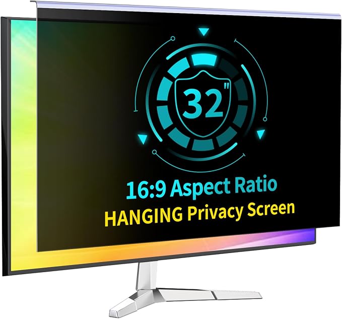 32 Inch Privacy Screen for 16:9 Computer Monitor, Anti-Blue Light Monitor by DEJIMAX