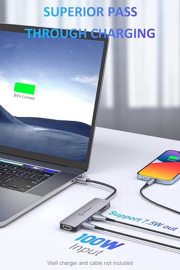 UtechSmart 6-in-1 USB-C Hub, 4K@60Hz HDMI Adapter - Image 4