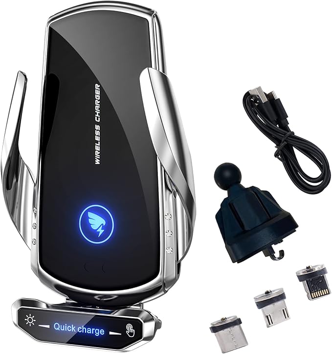 Wireless Car Charger Mount Automotive Electric Induction 15W Fast Charging Auto by AIYAFEIO