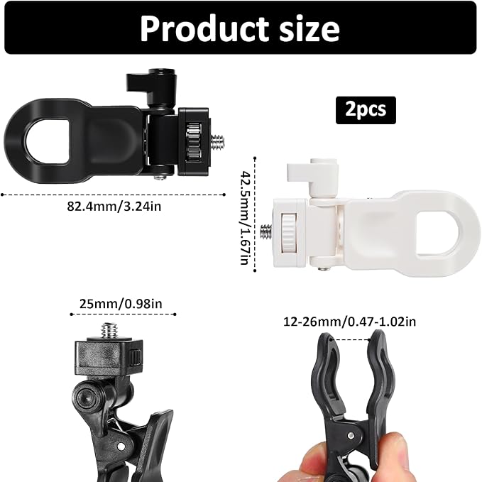 2 Pack Webcam Monitor Mount Monitor Camera Mount - Image 2