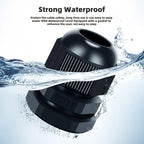 Cable Gland 20 Pack Plastic Waterproof Adjustable Connector 6-12mm PG13.5 - Image 2
