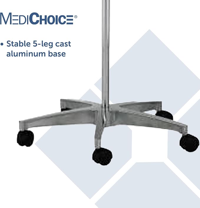 MediChoice Mobile Instrument Stand Steel Portable Adjustable Tray Medical - Image 6