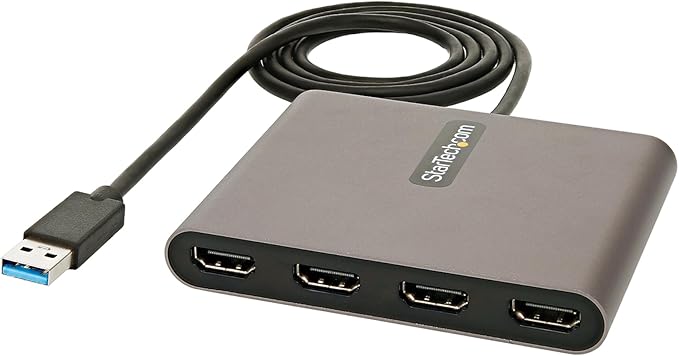 StarTech.com USB 3.0 to Quad HDMI Adapter, USB to 4x HDMI Monitor Converter by StarTech