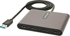 StarTech.com USB 3.0 to Quad HDMI Adapter, USB to 4x HDMI Monitor Converter by StarTech