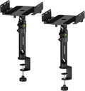 Set of 2 Dual Side Clamping Studio Monitor Stands Desktop Clamp Speaker Stands by Vondynote