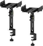 Set of 2 Dual Side Clamping Studio Monitor Stands Desktop Clamp Speaker Stands by Vondynote
