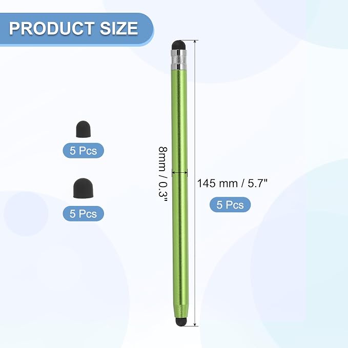 PATIKIL 5 Pcs Stylus Pens for Touch Screens, 2 in 1 High Sensitivity Universal - Image 2